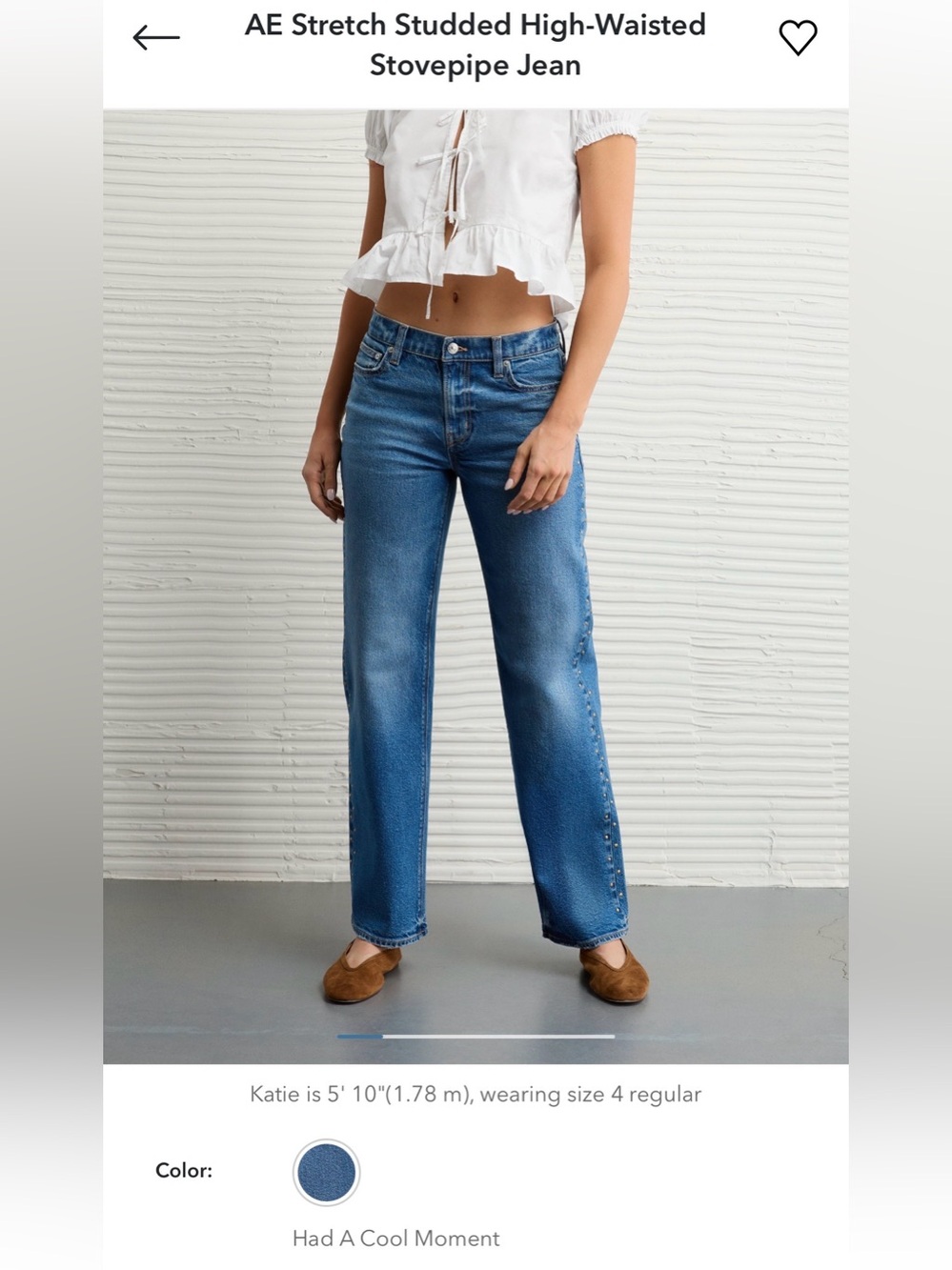 AE Stretch Studded High-Waisted
Stovepipe Jean 4 LONG